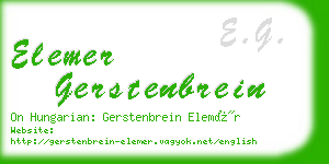 elemer gerstenbrein business card